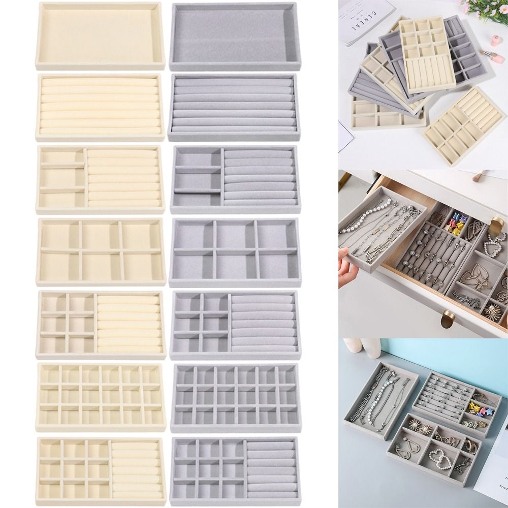 Drawer Organizer Tray - Scatola Organizer Impilabile in Velluto per