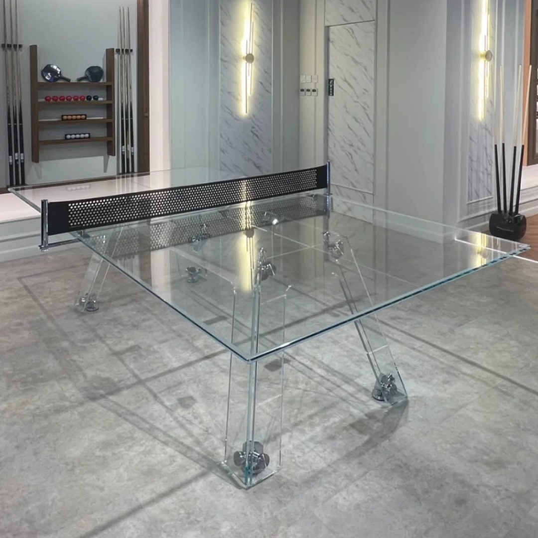 Office Furniture Luxury - Tavolo da Ping-Pong in Vetro Cristallo