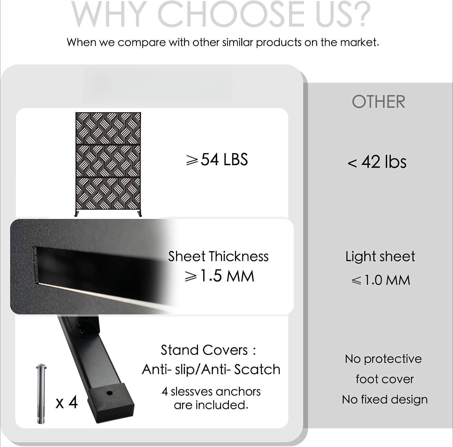 Divisorio Decorativo in Metall - Partition Screen Divider recensione e prezzo