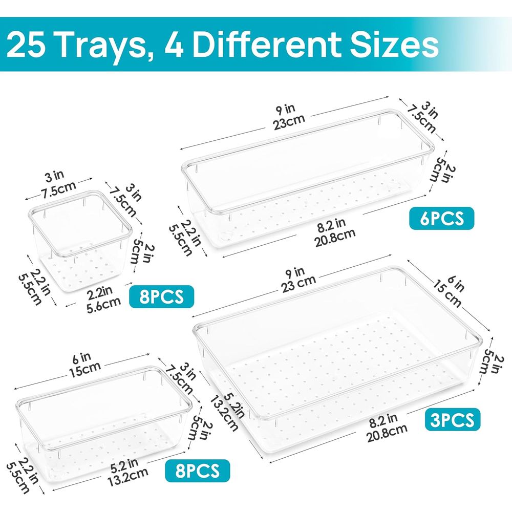 Set di 25 Organizzatori per Ca - Drawer Organizer Tray recensione e prezzo