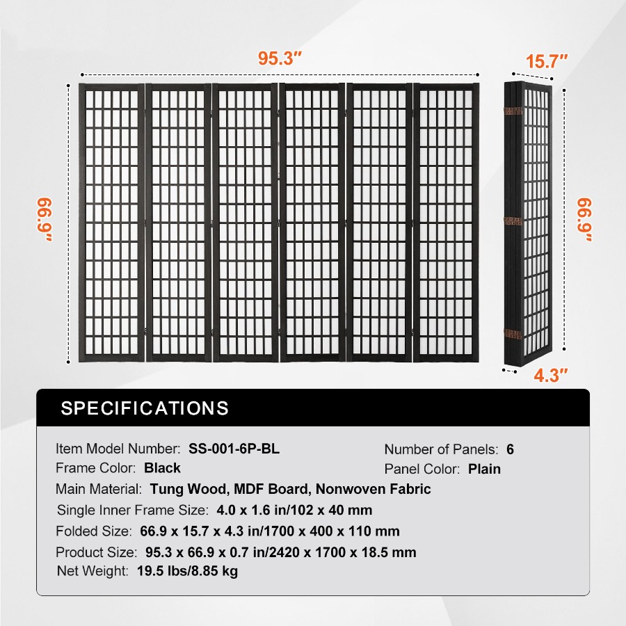 Divisorio Giapponese a 6 Panne - Partition Screen Divider recensione e prezzo